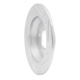 Dynamic Friction 2014-2023 Hyundai Kona Rear Left Drilled & Slotted Silver Brake Rotor by Dynamic Friction Company 631-03059L