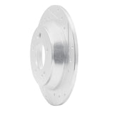 Dynamic Friction 2014-2023 Hyundai Kona Rear Right Drilled & Slotted Silver Brake Rotor by Dynamic Friction Company 631-03059R