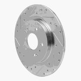 Dynamic Friction 2019-2025 Hyundai Palisade Rear Left Drilled & Slotted Silver Brake Rotor by Dynamic Friction Company 631-03060L