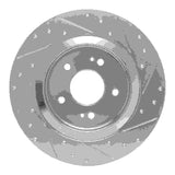 Dynamic Friction 2019-2025 Hyundai Palisade Rear Left Drilled & Slotted Silver Brake Rotor by Dynamic Friction Company 631-03060L