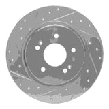 Dynamic Friction 2019-2025 Hyundai Palisade Rear Left Drilled & Slotted Silver Brake Rotor by Dynamic Friction Company 631-03060L