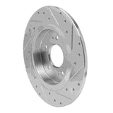 Dynamic Friction 2019-2025 Hyundai Palisade Rear Left Drilled & Slotted Silver Brake Rotor by Dynamic Friction Company 631-03060L