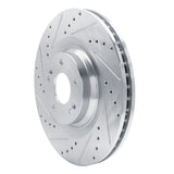Dynamic Friction 2019-2022 Hyundai Veloster N Front Left Drilled & Slotted Silver Brake Rotor by Dynamic Friction Company 631-03061L