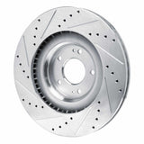 Dynamic Friction 2019-2022 Hyundai Veloster N Front Right Drilled & Slotted Silver Brake Rotor by Dynamic Friction Company 631-03061R