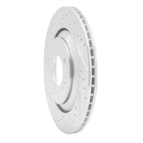 Dynamic Friction 2019-2025 Hyundai Elantra N Rear Left Drilled & Slotted Silver Brake Rotor by Dynamic Friction Company 631-03062L