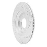 Dynamic Friction 2019-2025 Hyundai Elantra N Rear Left Drilled & Slotted Silver Brake Rotor by Dynamic Friction Company 631-03062L