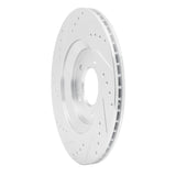 Dynamic Friction 2019-2025 Hyundai Kona N Rear Right Drilled & Slotted Silver Brake Rotor by Dynamic Friction Company 631-03062R