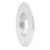 Dynamic Friction 2018-2025 Hyundai Kona Rear Left Drilled & Slotted Silver Brake Rotor by Dynamic Friction Company 631-03063L
