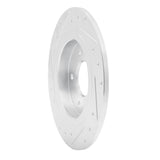 Dynamic Friction 2018-2025 Hyundai Kona Rear Right Drilled & Slotted Silver Brake Rotor by Dynamic Friction Company 631-03063R