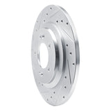 Dynamic Friction 2019-2022 Hyundai Veloster N Rear Left Drilled & Slotted Silver Brake Rotor by Dynamic Friction Company 631-03065L