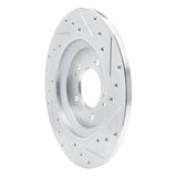 Dynamic Friction 2019-2022 Hyundai Veloster N Rear Left Drilled & Slotted Silver Brake Rotor by Dynamic Friction Company 631-03065L