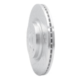 Dynamic Friction 2020-2025 Hyundai Kona Front Left Drilled & Slotted Silver Brake Rotor by Dynamic Friction Company 631-03066L