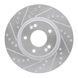 Dynamic Friction 2020-2025 Hyundai Kona Front Left Drilled & Slotted Silver Brake Rotor by Dynamic Friction Company 631-03066L