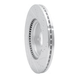 Dynamic Friction 2020-2025 Hyundai Kona Front Left Drilled & Slotted Silver Brake Rotor by Dynamic Friction Company 631-03066L