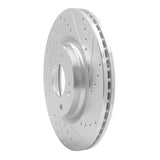 Dynamic Friction 2020-2025 Hyundai Elantra Front Right Drilled & Slotted Silver Brake Rotor by Dynamic Friction Company 631-03066R