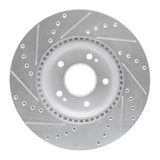 Dynamic Friction 2020-2025 Hyundai Elantra Front Right Drilled & Slotted Silver Brake Rotor by Dynamic Friction Company 631-03066R