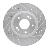 Dynamic Friction 2020-2025 Hyundai Elantra Front Right Drilled & Slotted Silver Brake Rotor by Dynamic Friction Company 631-03066R