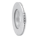 Dynamic Friction 2020-2025 Hyundai Elantra Front Right Drilled & Slotted Silver Brake Rotor by Dynamic Friction Company 631-03066R