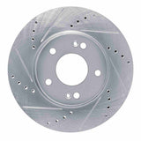 Dynamic Friction 2021-2025 Hyundai Kona Front Left Drilled & Slotted Silver Brake Rotor by Dynamic Friction Company 631-03069L