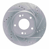 Dynamic Friction 2021-2025 Hyundai Kona Front Right Drilled & Slotted Silver Brake Rotor by Dynamic Friction Company 631-03069R