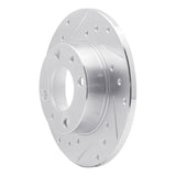 R1 Concepts 1966-1992 Fiat X-1/9 Rear Left/Front Left Drilled & Slotted Silver Brake Rotor