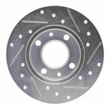 R1 Concepts 1966-1992 Fiat X-1/9 Rear Left/Front Left Drilled & Slotted Silver Brake Rotor