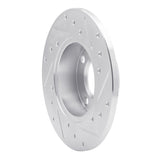 R1 Concepts 1966-1992 Fiat X-1/9 Rear Left/Front Left Drilled & Slotted Silver Brake Rotor