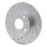 Dynamic Friction 2009-2019 Fiat 500 (Mexico) Rear Left Drilled & Slotted Silver Brake Rotor by Dynamic Friction Company 631-07001L