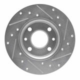 Dynamic Friction 2009-2019 Fiat 500 (Mexico) Rear Left Drilled & Slotted Silver Brake Rotor by Dynamic Friction Company 631-07001L