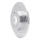 Dynamic Friction 2009-2019 Fiat 500 (Mexico) Rear Right Drilled & Slotted Silver Brake Rotor by Dynamic Friction Company 631-07001R