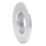 Dynamic Friction 2009-2019 Fiat 500 (Mexico) Rear Right Drilled & Slotted Silver Brake Rotor by Dynamic Friction Company 631-07001R