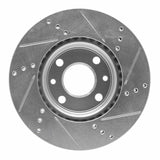 Dynamic Friction 2009-2019 Dodge Vision (Mexico) Front Left Drilled & Slotted Silver Brake Rotor by Dynamic Friction Company 631-07002L