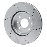 Dynamic Friction 2009-2019 Dodge Vision (Mexico) Front Left Drilled & Slotted Silver Brake Rotor by Dynamic Friction Company 631-07002L