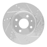 Dynamic Friction 2009-2019 Dodge Vision (Mexico) Front Right Drilled & Slotted Silver Brake Rotor by Dynamic Friction Company 631-07002R