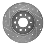 Dynamic Friction 2014-2019 Fiat 500L Rear Left Drilled & Slotted Silver Brake Rotor by Dynamic Friction Company 631-07003L