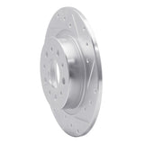 Dynamic Friction 2014-2019 Fiat 500L Rear Right Drilled & Slotted Silver Brake Rotor by Dynamic Friction Company 631-07003R