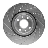Dynamic Friction 2012-2019 Fiat 500 (USA/Canada) Front Right Drilled & Slotted Silver Brake Rotor by Dynamic Friction Company 631-07004R
