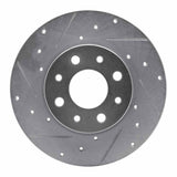 Dynamic Friction 2013-2019 Fiat 500E Rear Left Drilled & Slotted Silver Brake Rotor by Dynamic Friction Company 631-07005L