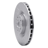 Dynamic Friction 2014-2019 Fiat 500L Front Right Drilled & Slotted Silver Brake Rotor by Dynamic Friction Company 631-07006R