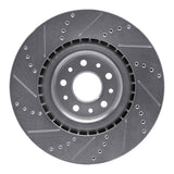 Dynamic Friction 2014-2019 Fiat 500L Front Right Drilled & Slotted Silver Brake Rotor by Dynamic Friction Company 631-07006R