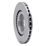 Dynamic Friction 2014-2019 Fiat 500L Front Right Drilled & Slotted Silver Brake Rotor by Dynamic Friction Company 631-07006R