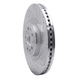 Dynamic Friction 2017-2022 Genesis G90 Front Right Drilled & Slotted Silver Brake Rotor by Dynamic Friction Company 631-10001R
