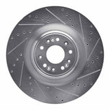 Dynamic Friction 2017-2022 Genesis G90 Front Right Drilled & Slotted Silver Brake Rotor by Dynamic Friction Company 631-10001R