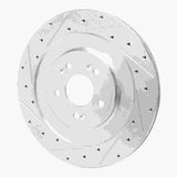 Dynamic Friction 2021-2026 Genesis G90 Rear Left Drilled & Slotted Silver Brake Rotor by Dynamic Friction Company 631-10007L