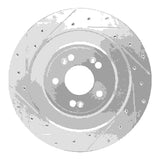 Dynamic Friction 2021-2026 Genesis G90 Rear Left Drilled & Slotted Silver Brake Rotor by Dynamic Friction Company 631-10007L
