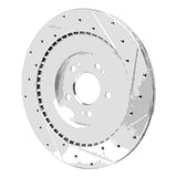 Dynamic Friction 2021-2026 Genesis G90 Rear Left Drilled & Slotted Silver Brake Rotor by Dynamic Friction Company 631-10007L