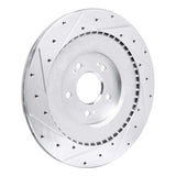 Dynamic Friction 2021-2026 Genesis GV70 Rear Right Drilled & Slotted Silver Brake Rotor by Dynamic Friction Company 631-10007R