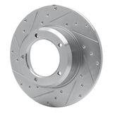 R1 Concepts 1974-1999 Land Rover Discovery Front Left Drilled & Slotted Silver Brake Rotor