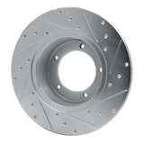 R1 Concepts 1974-1999 Land Rover Discovery Front Left Drilled & Slotted Silver Brake Rotor