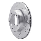 R1 Concepts 1990-2016 Land Rover Range Rover Front Left Drilled & Slotted Silver Brake Rotor by R1 Concepts 631-11001L